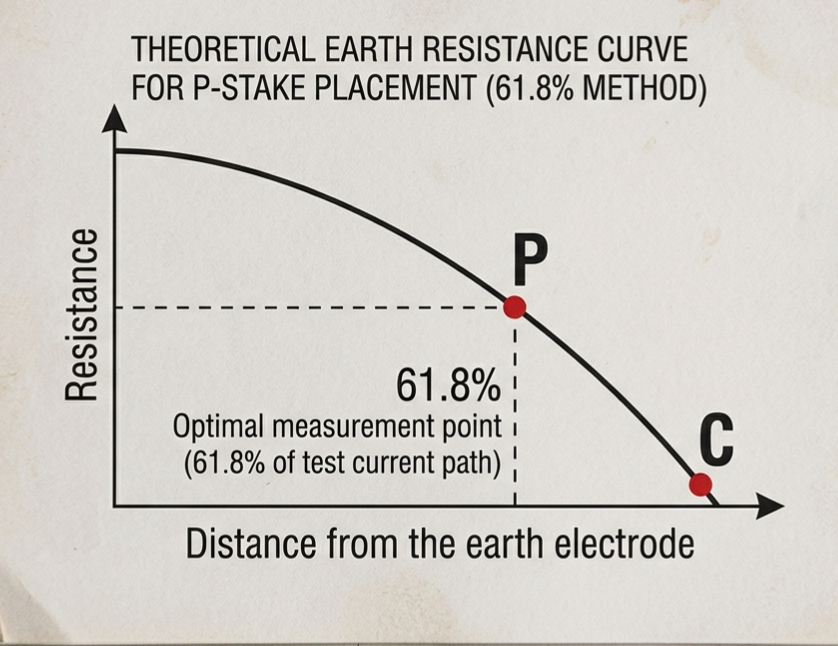 Earth resistance curve (61.8% Method)