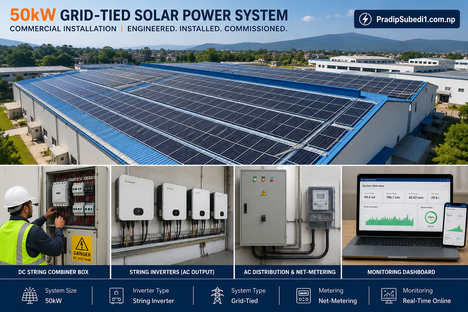 50kW Grid-Tied Solar PV System